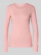 Regular fit shirt met lange mouwen van katoenmix