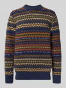 Regular fit gebreide pullover van zuivere wol, model 'ISLE CREW'