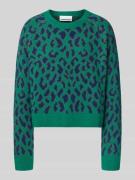 Loose fit pullover van zuivere wol, model 'DILIRIAA LEOPAA'