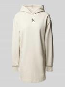 Relaxed fit hoodiejurk met logostitching, model 'Terry'