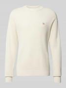 Gebreide pullover met labelpatch