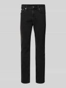 Slim fit jeans met logopatch, model 'Essential'