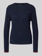Regular fit pullover met kabelpatroon