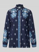 Regular fit blouse met manchetten