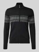 Gebreid jack met opstaande kraag en ritssluiting