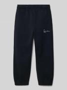 Regular fit sweatpants met logostitching