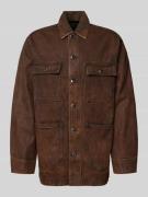 Regular fit jack in leerlook, model 'Chore'