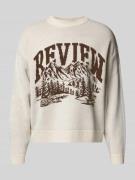 Gebreide pullover met opstaande kraag