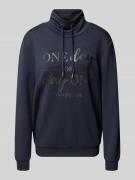 Sweatshirt met opstaande kraag en tunnelkoord, model 'BANU'