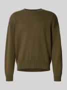 Oversized gebreide pullover met ribboorden, model 'Kurt'