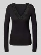 Regular fit shirt met lange mouwen van viscosemix, model 'ROSA'