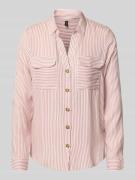 Regular fit overhemdblouse van pure viscose, model 'BUMPY'