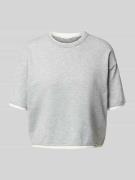 Gebreid shirt met viscose en ronde hals