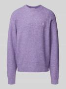 Gebreide pullover met ribboorden