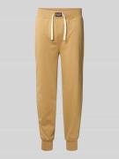Joggingbroek met elastische band en labeldetail