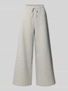 Flared fit sweatpants met siersteentjes