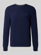 Regular fit gebreide pullover van pure wol