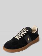 Leren sneakers met logodetail