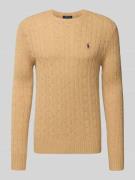 Regular fit gebreide pullover van een mix van wol en kasjmier