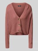 Regular fit gebreid jack met extra brede schouders, model 'CAROL'