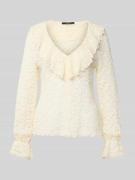 Blouseshirt met V-hals