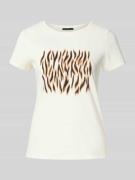 T-shirt met strass-steentjes en ronde hals