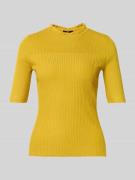 Gebreid shirt van viscosemix met ronde hals