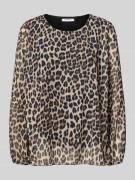 Relaxed fit blouse met ronde hals