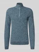Slim fit gebreide pullover met ritssluiting, model 'Darik'