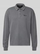 Shirt met lange mouwen, polokraag en logostitching