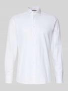 Regular fit zakelijk overhemd met structuurmotief