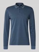 Regular fit poloshirt in design met lange mouwen
