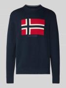 Gebreide pullover met ronde hals, model 'MURA'