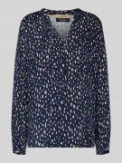 Regular fit blouse van viscose met V-hals, model 'VINCE'