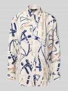 Blouse in all-over look met knoopsluiting, model 'KOTTA'