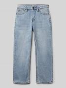 Straight fit jeans met logopatch, model 'Ilyano'