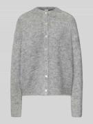 Relaxed fit gebreid jack met wol, model 'Bela'