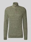 Slim fit gebreide pullover met ritssluiting, model 'Darik'