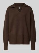 Regular fit gebreide pullover met wol, model 'MALOU'