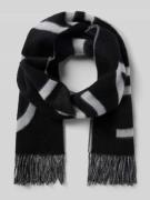 Wollen sjaal met all-over logostitching, model 'Bold'