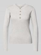 Gebreide pullover van viscosemix met knoopsluiting