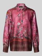 Regular fit blouse met manchetten, model 'Cherry Blossom'
