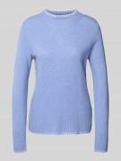 Regular fit shirt met lange mouwen van zuivere wol in gebreide look