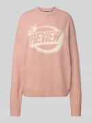 Gebreide pullover met labelprint