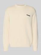 Gebreide pullover met labelstitching