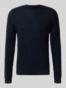 Wollen pullover met structuurmotief