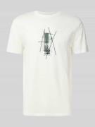 T-shirt met label- en motiefprint