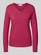 Regular fit shirt van lange mouwen van viscosemix in gebreide look