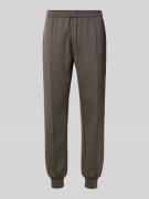 Slim fit sweatpants met tunnelkoord, model 'Carrot'