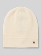 Kasjmier muts met labelapplicatie